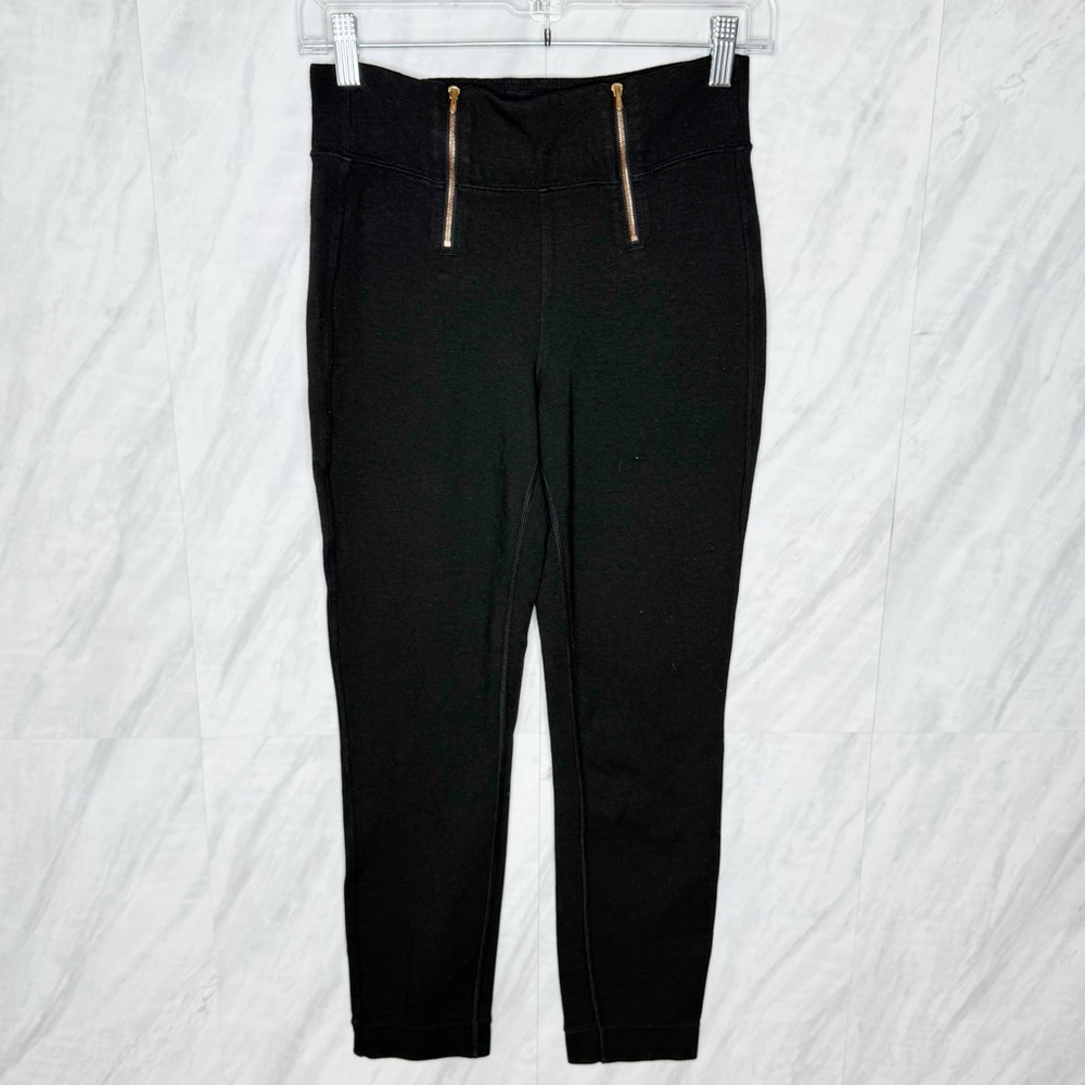 Kit and Ace Black Pants with Gold Zipper Accents